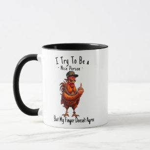 Lustiger Hahn Kaffeebecher - Sarkastischer schlech Tasse
