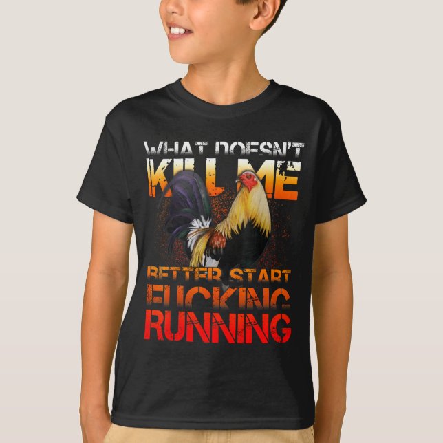 Lustiger Hahnenkampf  T-Shirt (Vorderseite)