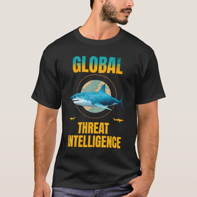 Lustiger Hai Cyber-Sicherheits-Experte T-Shirt (Vorderseite)