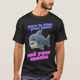 Lustiger Hai hier, um dein Herz und deine Snacks z T-Shirt