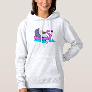 Lustiger Hai mit Sonnenbrille im Kokosnuss-Hoodie Hoodie