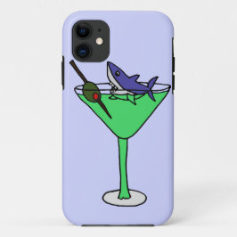Lustiger Haifisch in grünem Martini-Glas Case-Mate iPhone Hülle
