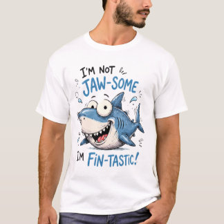 Lustiger Haifisch Kiefer-some Fin-tastischer Carto T-Shirt