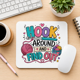 Lustiger Häkelhaken - Umrunden und Herausfinden  Mousepad