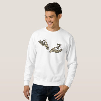 Lustiger Halloween 6 7 Meme Skeletthände Hoodie