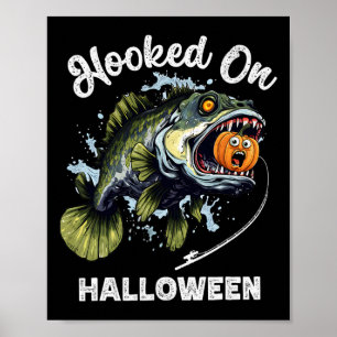 Lustiger Halloween-Angler-Boys Männer Zombie Byss Poster
