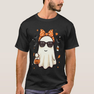 Lustiger Halloween Boo Eis Kaffee Spuk Geist Mama T-Shirt