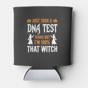 Lustiger Halloween-DNA-Test Hexe Grafik Dosenkühler