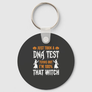 Lustiger Halloween-DNA-Test Hexe Grafik Schlüsselanhänger