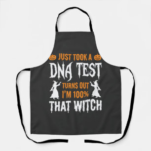 Lustiger Halloween-DNA-Test Hexe Grafik Schürze
