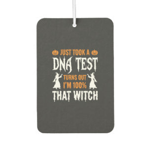 Lustiger Halloween-DNA-Test-Hexen-Grafik Autolufterfrischer