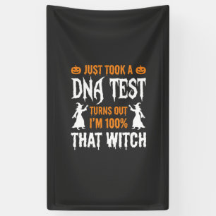 Lustiger Halloween-DNA-Test-Hexen-Grafik Banner