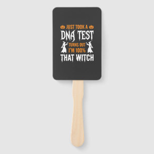 Lustiger Halloween-DNA-Test-Hexen-Grafik Fächer