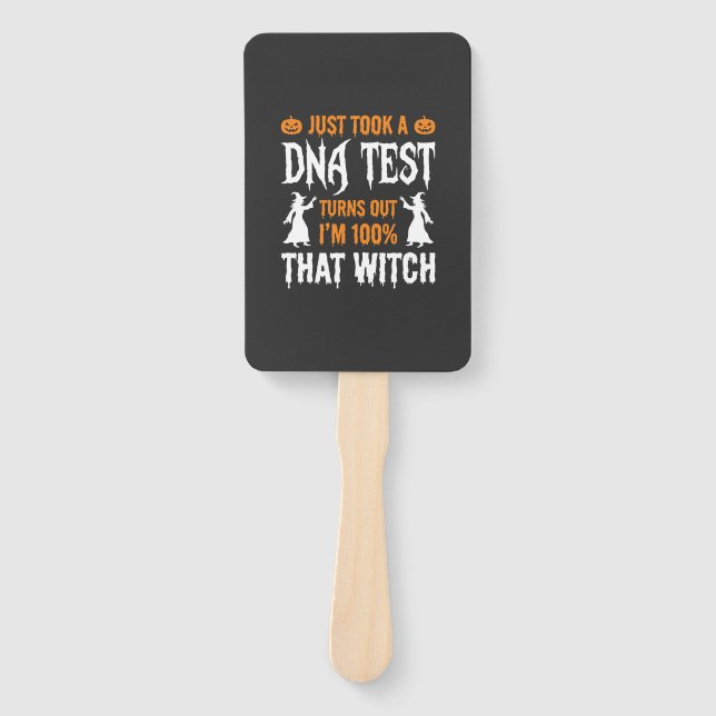 Lustiger Halloween-DNA-Test-Hexen-Grafik Fächer (Vorderseite)
