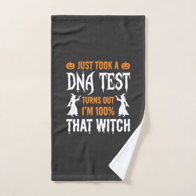 Lustiger Halloween-DNA-Test-Hexen-Grafik Handtuch (Handtuch)