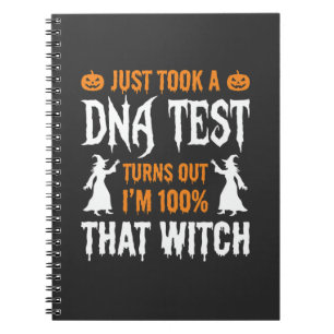 Lustiger Halloween-DNA-Test-Hexen-Grafik Notizblock
