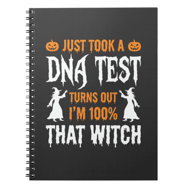 Lustiger Halloween-DNA-Test-Hexen-Grafik Notizblock (Vorderseite)