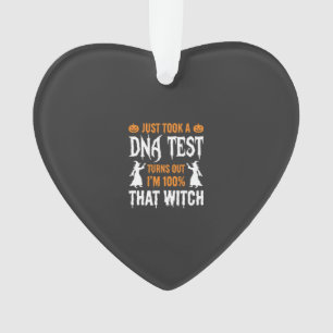 Lustiger Halloween-DNA-Test-Hexen-Grafik Ornament