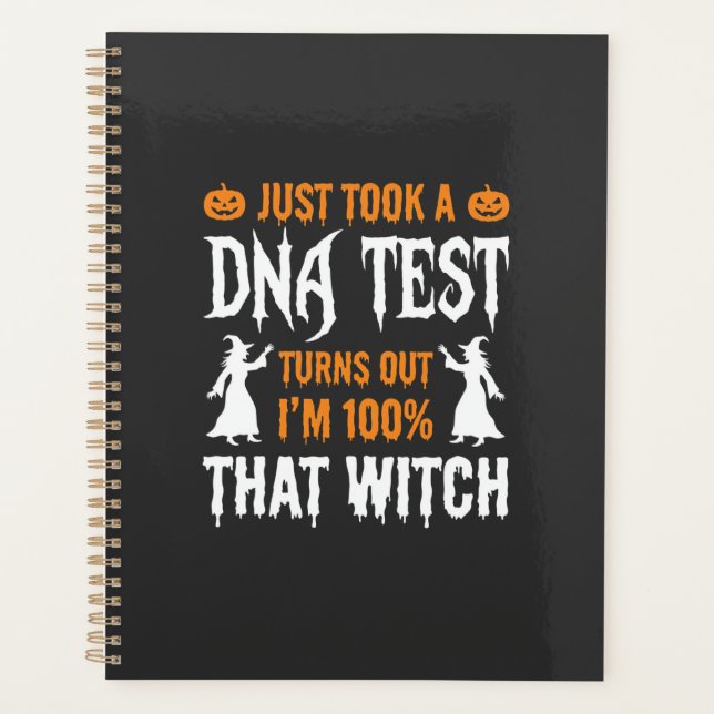Lustiger Halloween-DNA-Test-Hexen-Grafik Planer (Vorderseite)