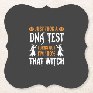 Lustiger Halloween-DNA-Test-Hexen-Grafik Untersetzer