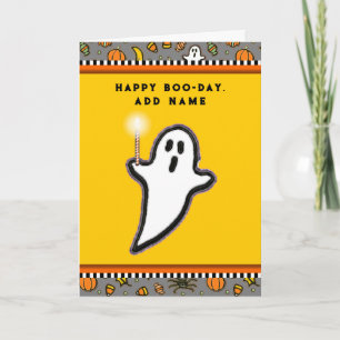Lustiger Halloween-Geburtstag Karte
