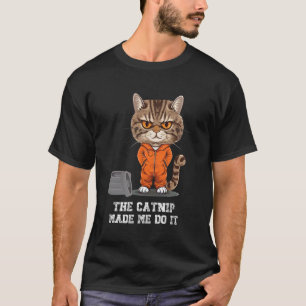 Lustiger Halloween Gefängnis Katzen Papa Kostüm Ge T-Shirt