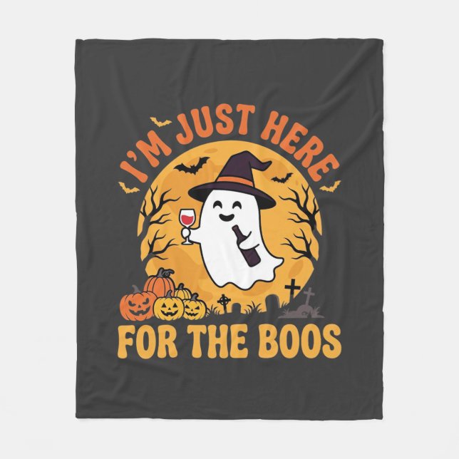 Lustiger Halloween-Geist Ich bin nur wegen der Buh Fleecedecke (Vorderseite)