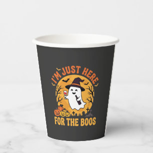 Lustiger Halloween-Geist Ich bin nur wegen der Buh Pappbecher