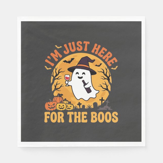 Lustiger Halloween-Geist Ich bin nur wegen der Buh Serviette (Vorderseite)