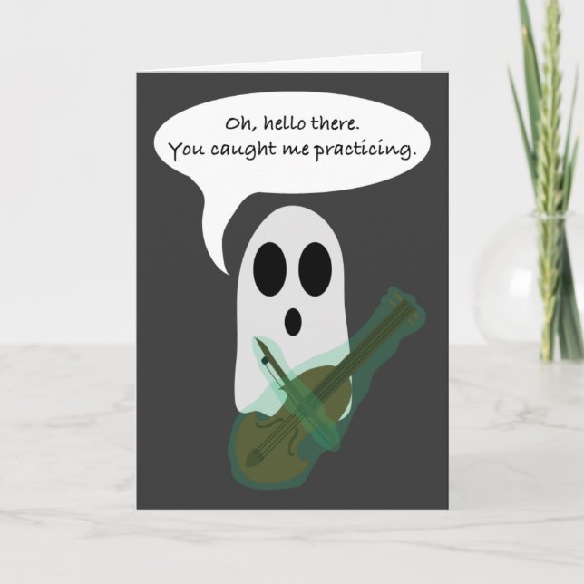 Lustiger Halloween-Geist Karte (Vorderseite)