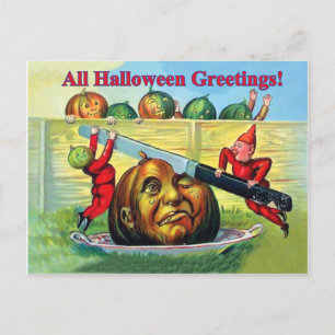 Lustiger Halloween-Gruß Postkarte