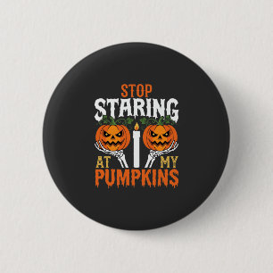 Lustiger Halloween-Halt den Blick von meinen Kürbi Button
