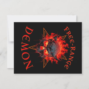 Lustiger Halloween-Höllen-Dämonenschädel - Gothic  Postkarte