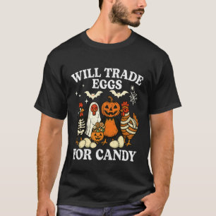 Lustiger Halloween-Huhn-Tausch-Eier-für-Süßigkeite T-Shirt