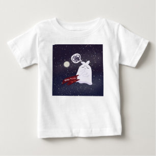 Lustiger Halloween-Humor Überdenkender Geist Baby T-shirt