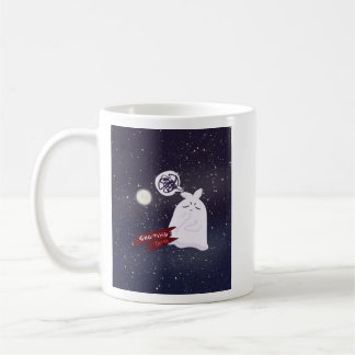 Lustiger Halloween-Humor Überdenkender Geist Kaffeetasse