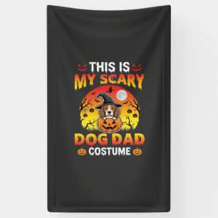 Lustiger Halloween-Hunde-Vater-Kostüm Hexe Beagle Banner