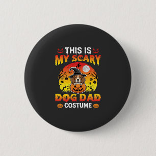 Lustiger Halloween-Hunde-Vater-Kostüm Hexe Beagle Button