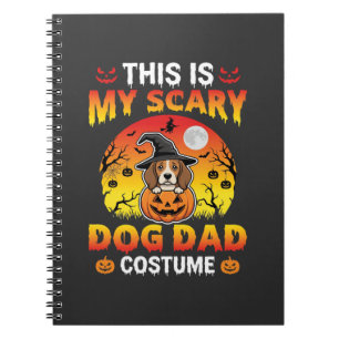 Lustiger Halloween-Hunde-Vater-Kostüm Hexe Beagle Notizblock