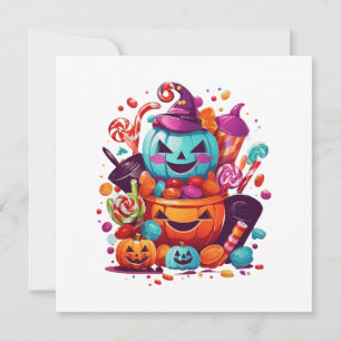 lustiger Halloween-Kürbis Einladung