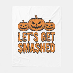 Lustiger Halloween Lasst Uns Zerschmettert Kürbis Fleecedecke