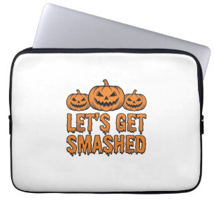 Lustiger Halloween Lasst Uns Zerschmettert Kürbis Laptopschutzhülle
