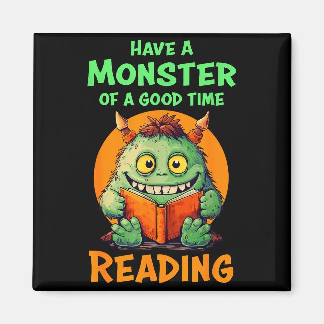 Lustiger Halloween-Lehrer-Bibliothekar-Monster-Les Magnet (Vorne)