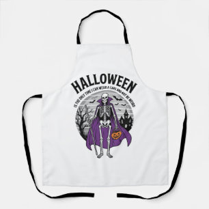 Lustiger Halloween-Mantel-Skeleton-Zitat Vintage-D Schürze