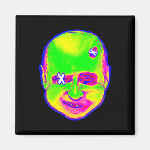 Lustiger Halloween Putin Clown 1980er Retro Art Uk Magnet
