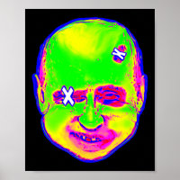 Lustiger Halloween Putin Clown 1980er Retro Art Uk