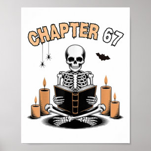 Lustiger Halloween-Skelett-Lesebuch 67 Memes _2 Poster
