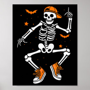 Lustiger Halloween-Skelett-Trump-Halloween-Kostüm Poster