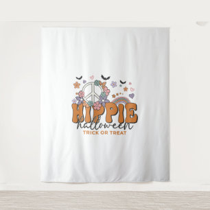 Lustiger Halloween-Spruch Hippie Halloween Wandteppich
