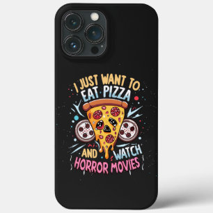 Lustiger Halloween-Spruch Pizza und Horrorfilme Case-Mate iPhone Hülle